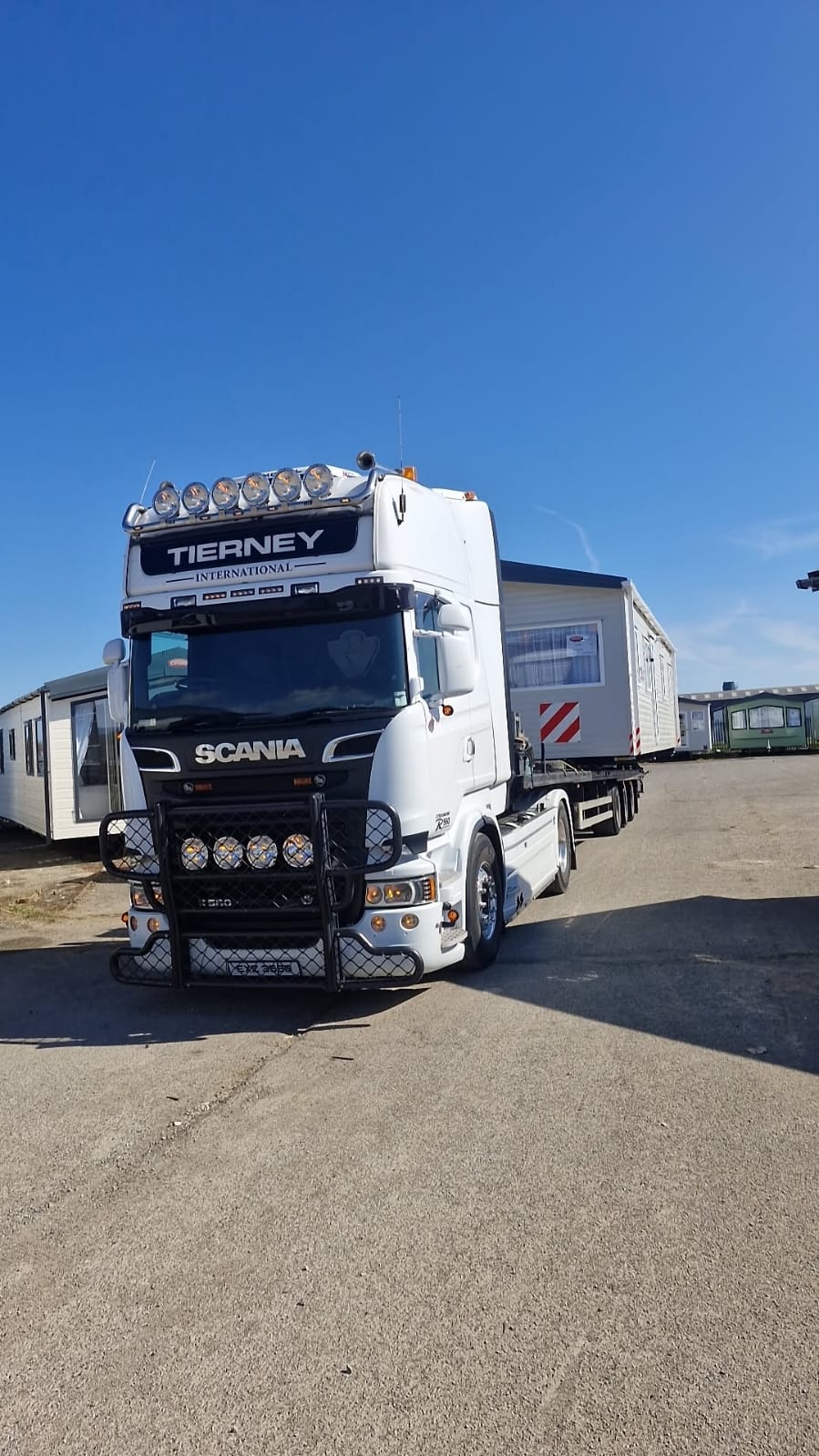 Static caravan, wide load